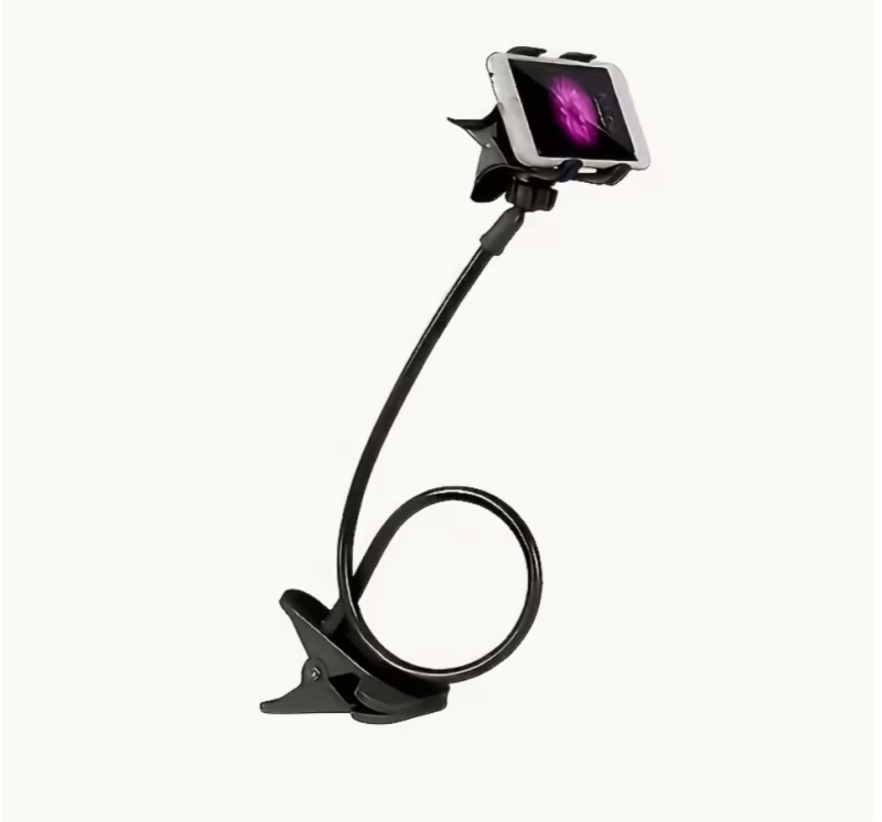 Phone Holder Stand for Bed Flexible Arm Adjustable Cell Phones Mount Clamp on Desk Bedframe