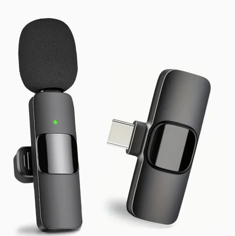 Professional Wireless Lavalier Microphone for iPhone iPad, Cordless Omnidirectional Clip Mic, Plug-Play Microphone for Interview Video Podcast Vlog YouTube