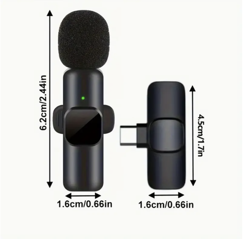 Professional Wireless Lavalier Microphone for iPhone iPad, Cordless Omnidirectional Clip Mic, Plug-Play Microphone for Interview Video Podcast Vlog YouTube