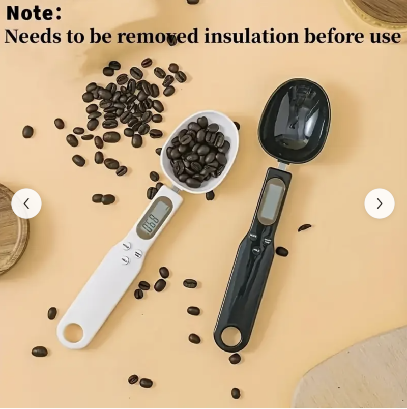 Digital Measuring Spoon, Weighing Spoon Scale 500g / 0.1g High Precision with LCD Screen Display for Kitchen Gadgets Daily Meals and Pet/Dog/Cat Food Measuring Scoop